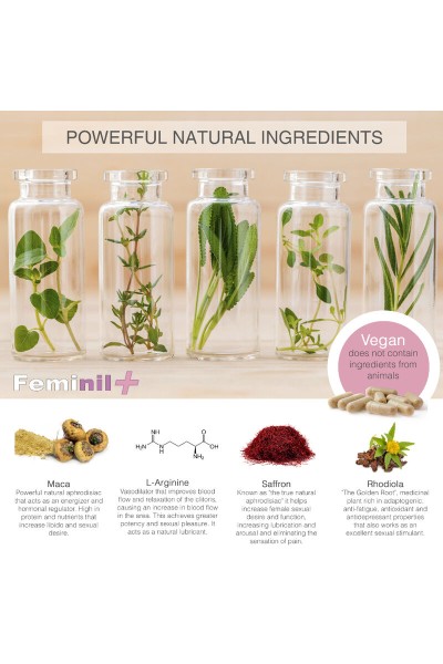 Integratore alimentare Feminil+ per libido femminile - 30 capsule - foto 2 di 2