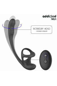 Plug anale vibrante con movimento a 360º e stimolatore per testicoli Addicted Toys - foto 2 di 8