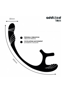 Plug anale vibrante con movimento a 360º e stimolatore per testicoli Addicted Toys - foto 5 di 8