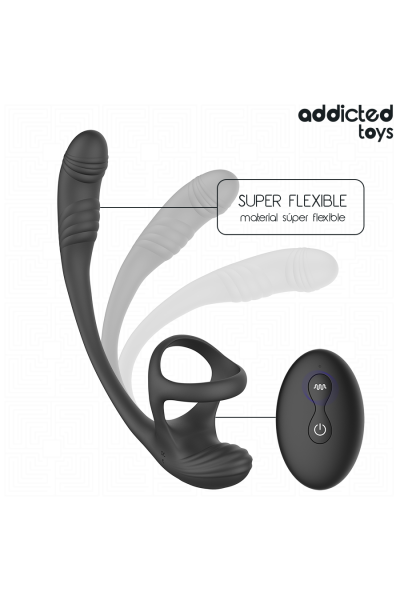 Plug anale vibrante con movimento a 360º e stimolatore per testicoli Addicted Toys - foto 6 di 8