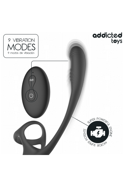 Plug anale vibrante con movimento a 360º e stimolatore per testicoli Addicted Toys - foto 8 di 8