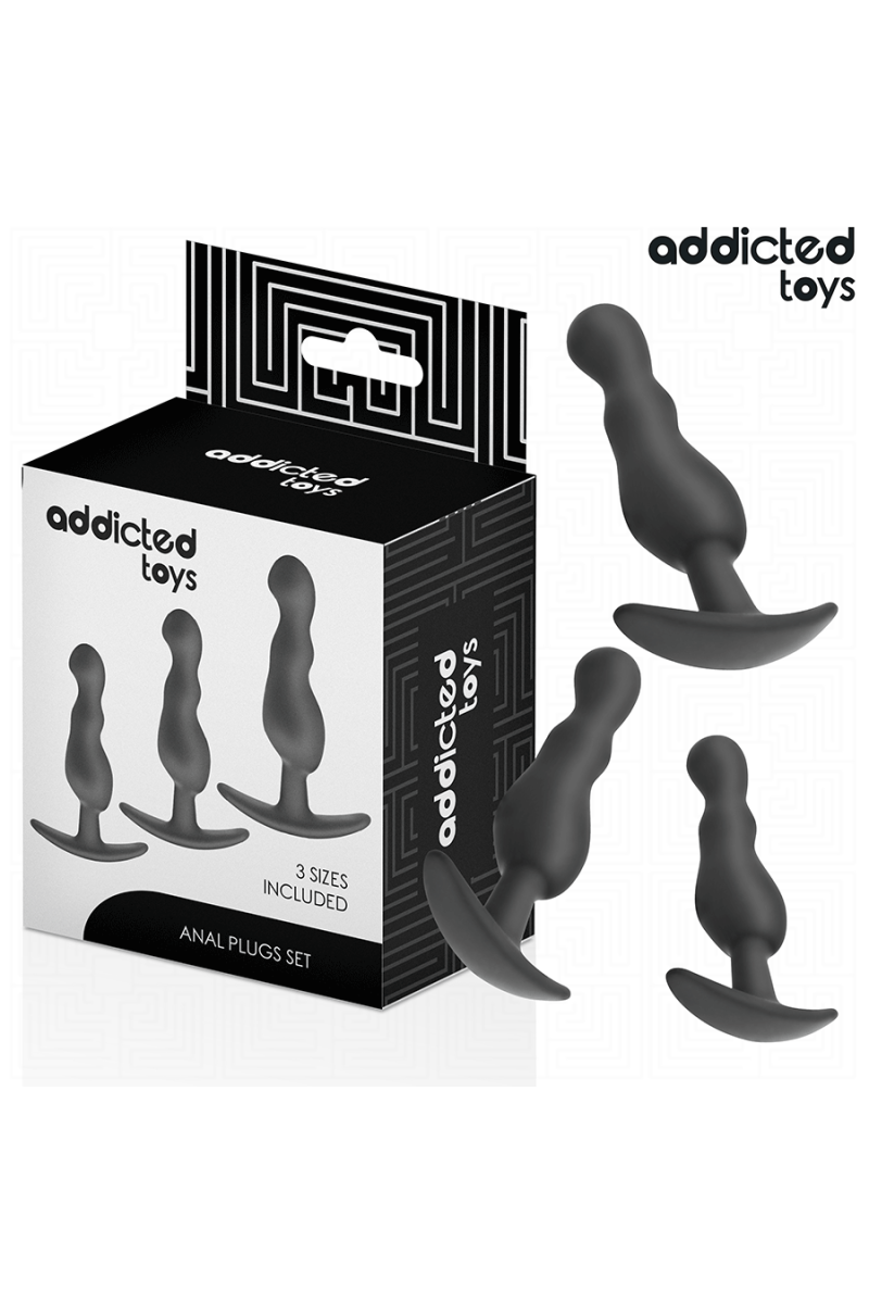 Set di 3 plug anali in silicone modello 1 - foto 1 di 7