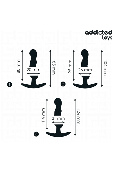 Set di 3 plug anali in silicone modello 1 - foto 4 di 7