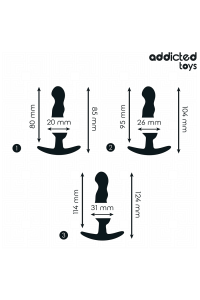 Set di 3 plug anali in silicone modello 1 - foto 4 di 7
