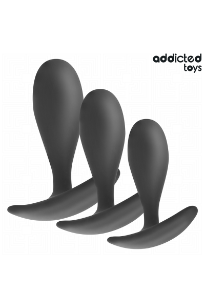 Set di 3 plug anali in silicone modello 2 Addicted Toys - foto 2 di 7