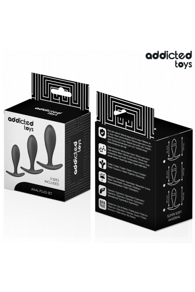 Set di 3 plug anali in silicone modello 2 Addicted Toys - foto 7 di 7
