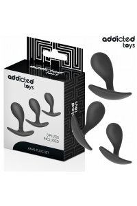 Set di 3 plug anali in silicone modello 3 - foto 1 di 7