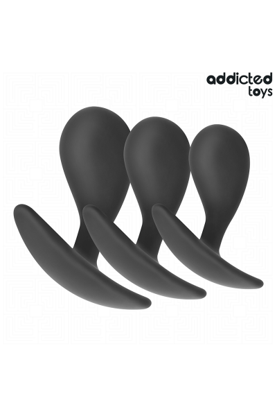 Set di 3 plug anali in silicone modello 3 - foto 2 di 7