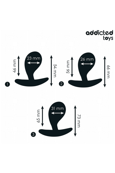 Set di 3 plug anali in silicone modello 3 - foto 4 di 7