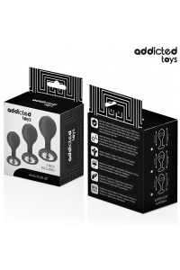 Plug anale in silicone con gioiello Set di 3 Addicted Toys - foto 7 di 7