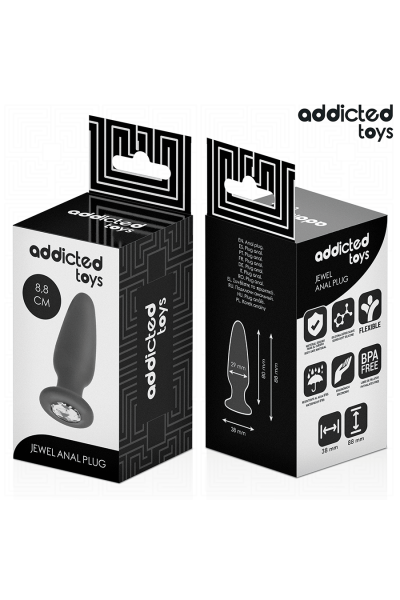 Plug anale con gioiello silicone taglia S 8.8 cm - foto 6 di 6