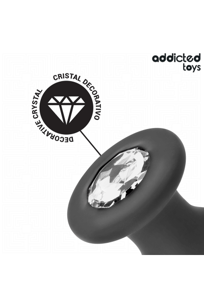 Plug anale con gioiello silicone taglia M - foto 3 di 6