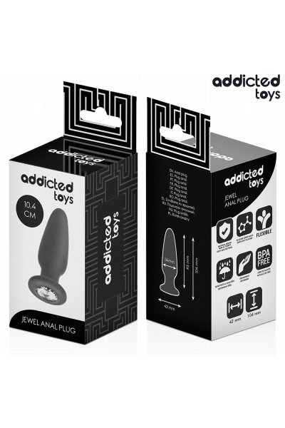 Plug anale con gioiello silicone taglia M - foto 6 di 6