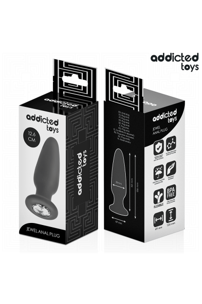 Plug anale con gioiello in silicone grande 12.6 cm - foto 6 di 6