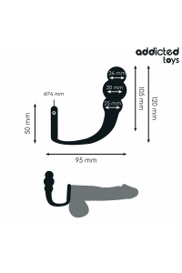 Plug anale con anello in silicone modello 1 Addicted Toys - foto 5 di 6