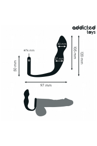 Plug anale con anello in silicone modello 2 Addicted Toys - foto 4 di 6