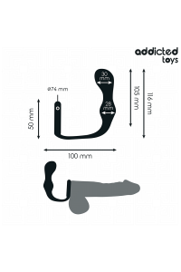 Plug anale con anello silicone modello 3 Addicted Toys - foto 4 di 6