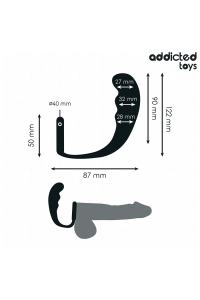 Plug anale con anello silicone modello 4 Addicted Toys - foto 4 di 6