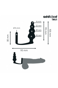Plug anale con anello silicone modello 5 Addicted Toys - foto 4 di 6