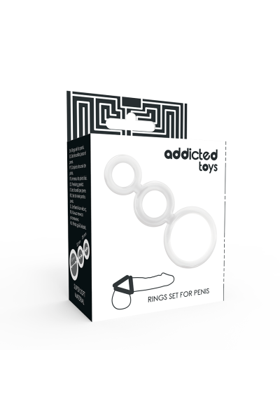 Set di anelli per pene trasparente ADDICTED TOYS - foto 4 di 5