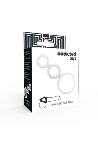Set di anelli per pene trasparente ADDICTED TOYS - foto 4 di 5
