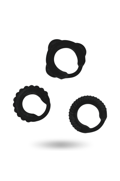 Anello per pene C-Ring Set Nero - foto 2 di 5