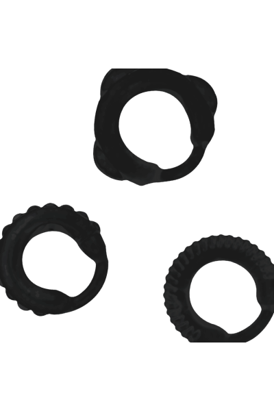 Anello per pene C-Ring Set Nero - foto 3 di 5