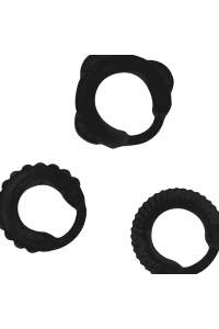 Anello per pene C-Ring Set Nero - foto 3 di 5