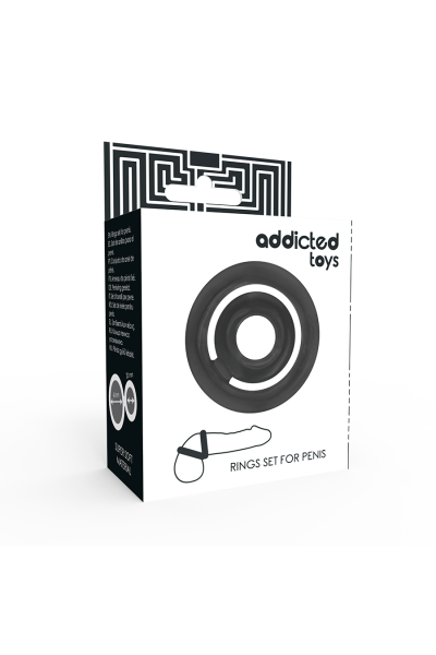 Anello per pene ADDICTED TOYS POTENZ C-RING Nero - foto 4 di 5