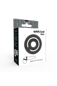 Anello per pene ADDICTED TOYS POTENZ C-RING Nero - foto 4 di 5