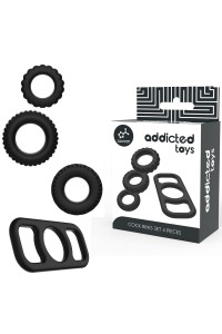 Set di anelli per pene Addicted Toys 4 pezzi - foto 1 di 8