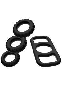 Set di anelli per pene Addicted Toys 4 pezzi - foto 2 di 8
