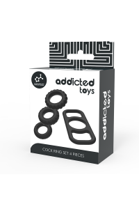 Set di anelli per pene Addicted Toys 4 pezzi - foto 7 di 8