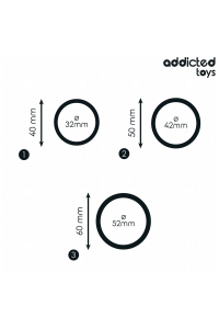Set di anelli in silicone modello 2 Addicted Toys - foto 4 di 6