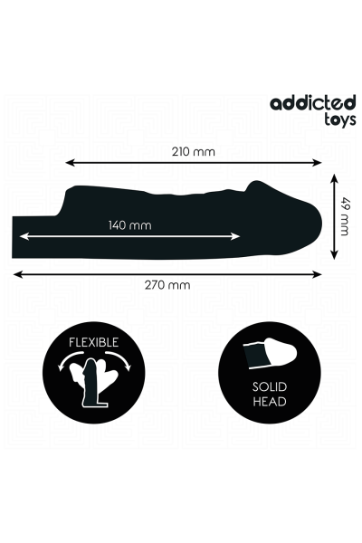 Guaina trasparente Addicted Toys taglia M 27 cm - foto 4 di 7