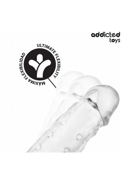 Guaina trasparente Addicted Toys taglia M 27 cm - foto 5 di 7