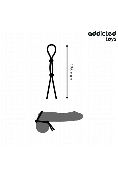 Corda in silicone per pene a doppio anello Addicted Toys - foto 4 di 7
