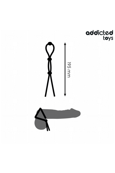 Corda in silicone per pene a triplo anello Addicted Toys - foto 4 di 7