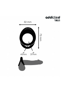Anello per pene doppio texturizzato Addicted Toys - foto 4 di 6