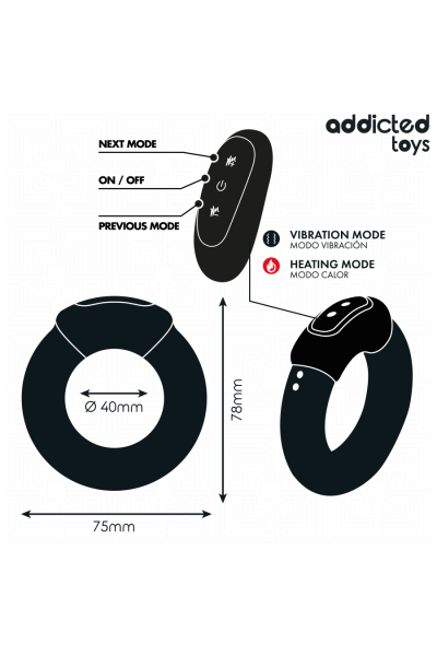 Anello vibrante riscaldante Addicted Toys - foto 6 di 7