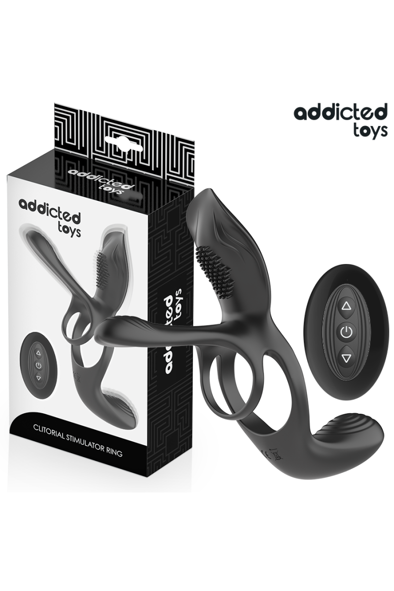 Anello doppio per pene con stimolatore clitorideo Addicted Toys - foto 1 di 7