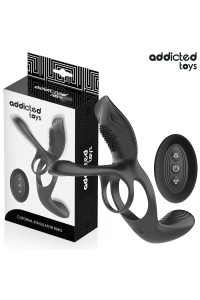 Anello doppio per pene con stimolatore clitorideo Addicted Toys - foto 1 di 7