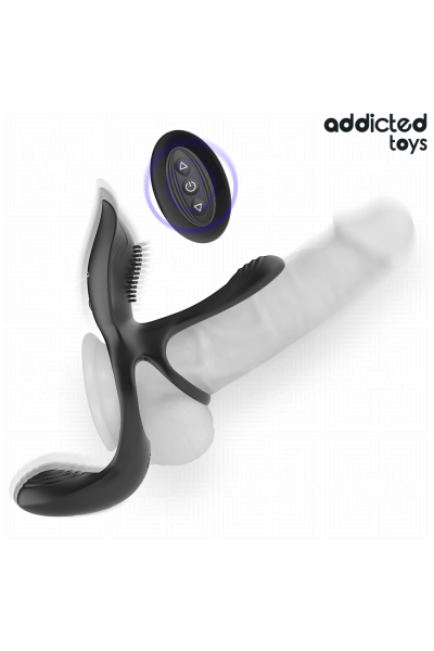 Anello doppio per pene con stimolatore clitorideo Addicted Toys - foto 3 di 7