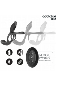Anello doppio per pene con stimolatore clitorideo Addicted Toys - foto 4 di 7