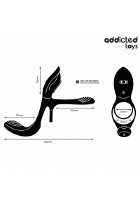 Anello doppio per pene con stimolatore clitorideo Addicted Toys - foto 5 di 7