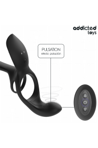 Anello doppio per pene con stimolatore clitorideo Addicted Toys - foto 6 di 7