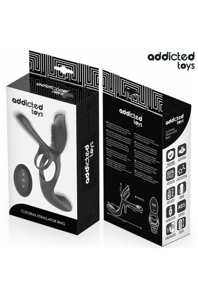 Anello doppio per pene con stimolatore clitorideo Addicted Toys - foto 7 di 7