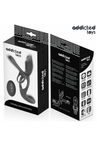 Anello doppio per pene con stimolatore clitorideo Addicted Toys - foto 7 di 7