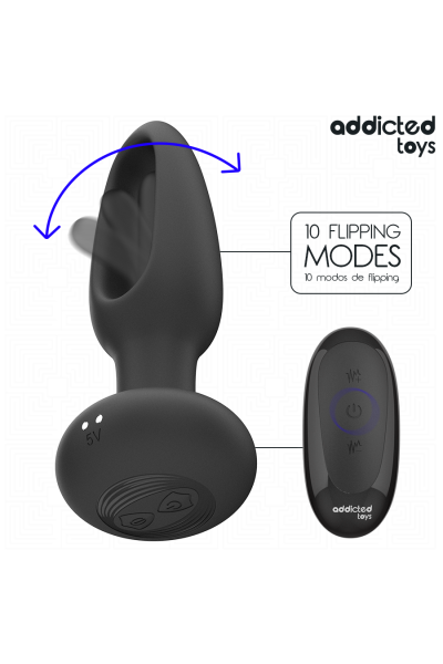Plug anale con lingua vibrante e telecomando Addicted Toys - foto 4 di 7