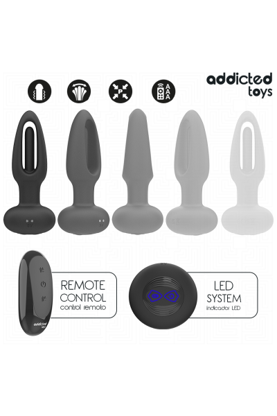 Plug anale con lingua vibrante e telecomando Addicted Toys - foto 5 di 7